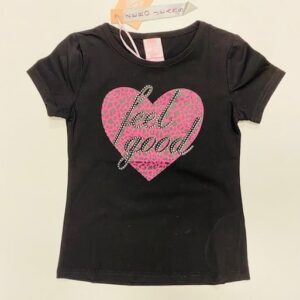 Shirt Zwart/Roze Feel Good